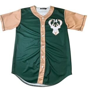 Vintage 2000s PHYLE Greek Freak 34 Baseball Jersey Giannis Antetokounmpo Style M